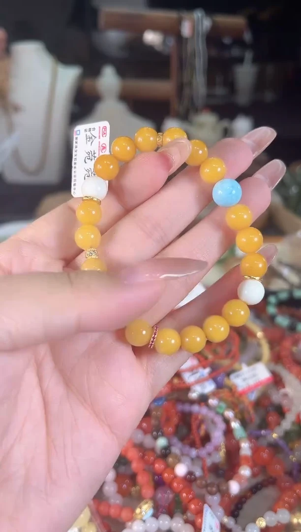 未镶嵌蜜蜡手链多样性发货其一