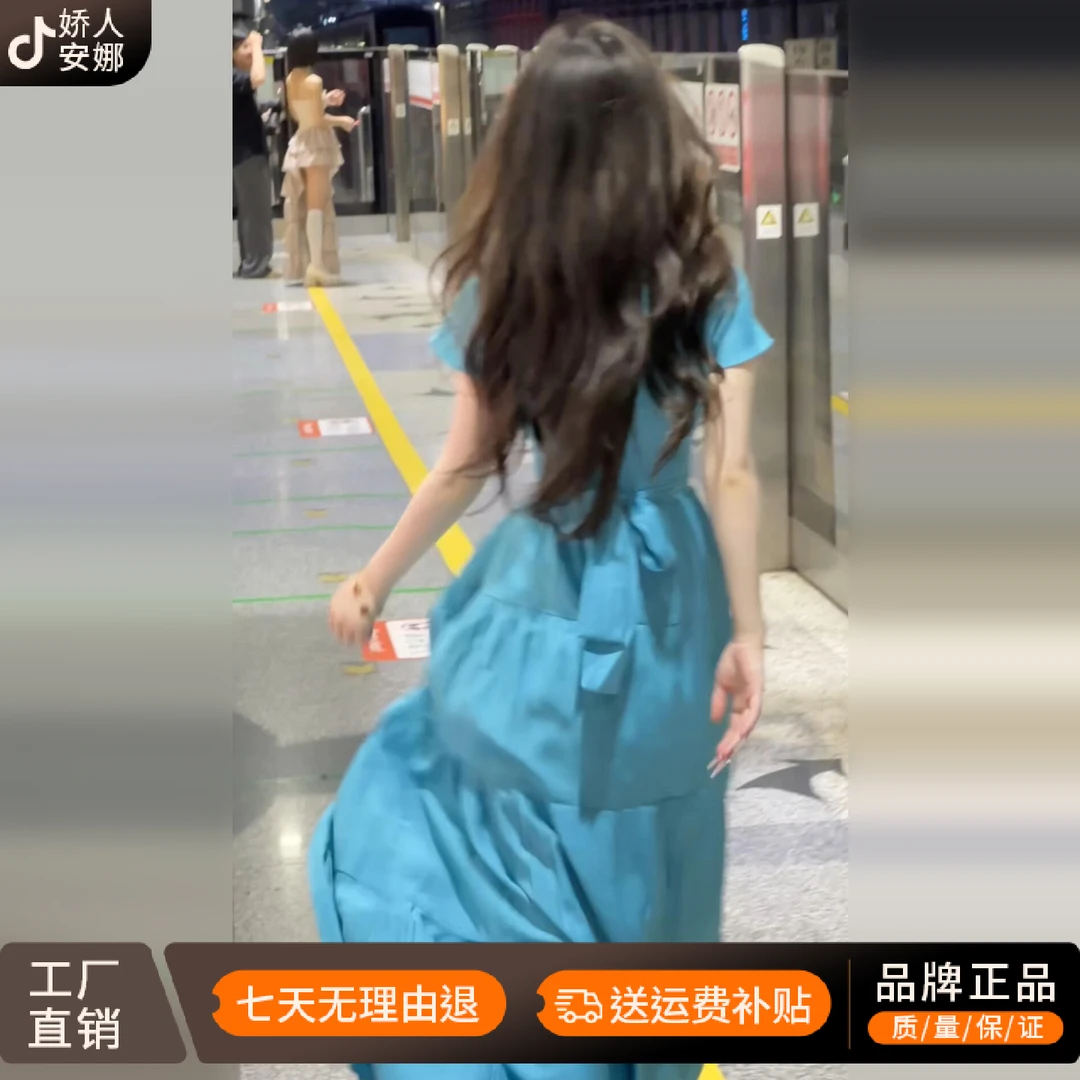 法式新年红色连衣裙子女装夏季2026新款夏日御姐独特绝美掐腰长裙