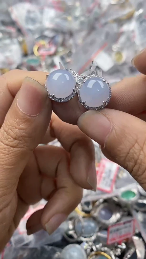 银S925镶嵌戒指翡翠666                 2