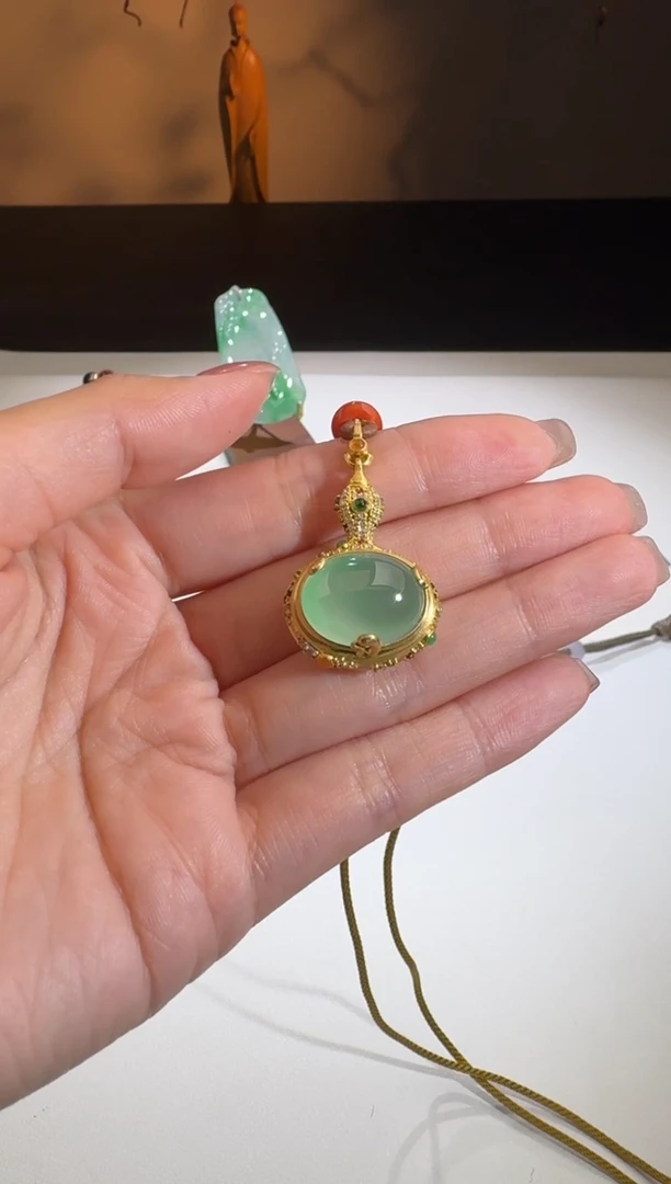 【闪购商品】翡翠颈饰18K金镶嵌【【舒雅】分单1