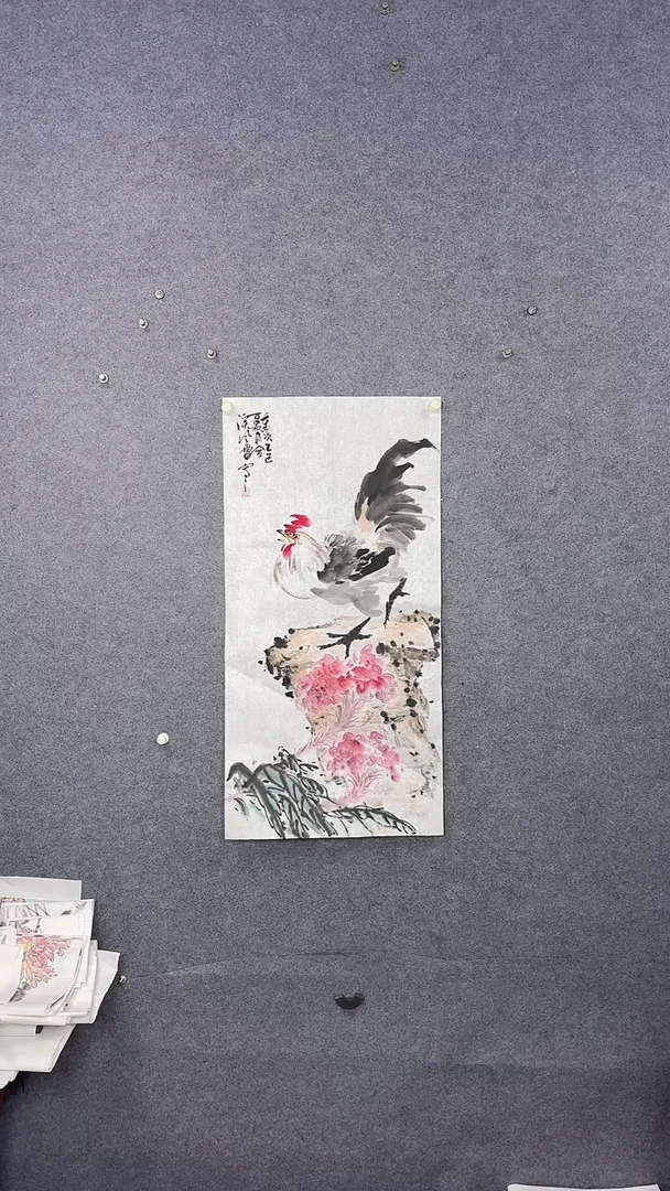 国画100*50吴铁成作品