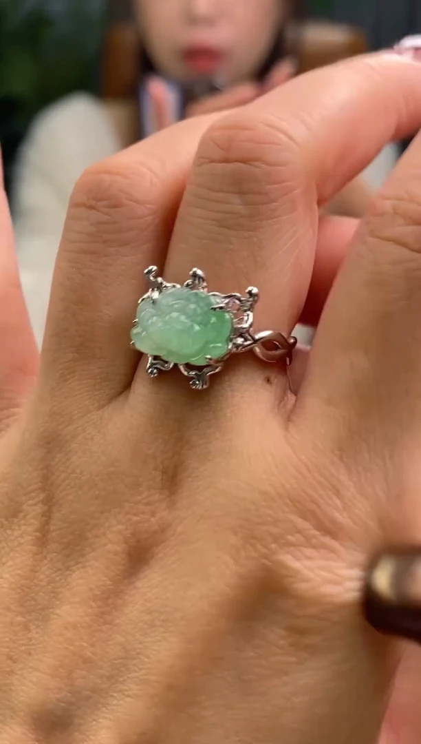 颈饰银S925镶嵌翡翠净货16902