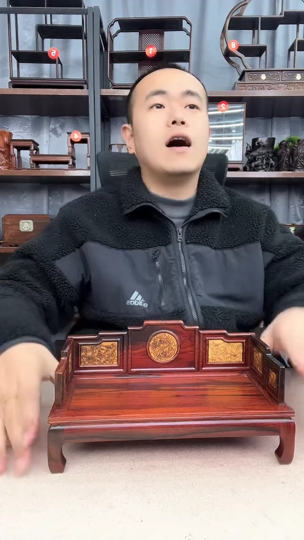 【闪购商品】乌木类端景台2777小李子红木工艺品
