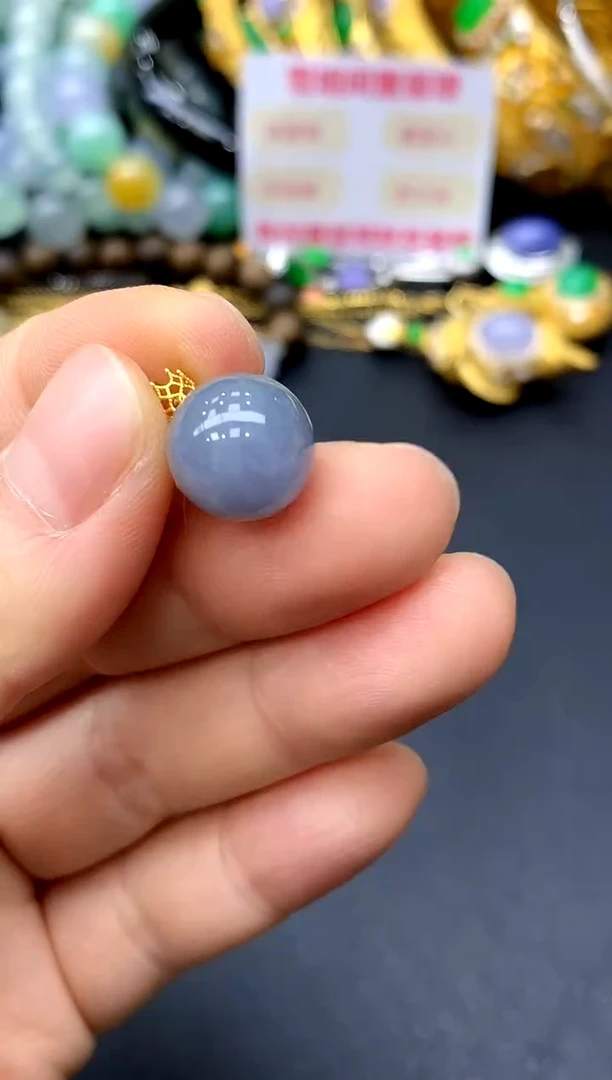 颈饰18K金镶嵌翡翠30-中国好珍宝