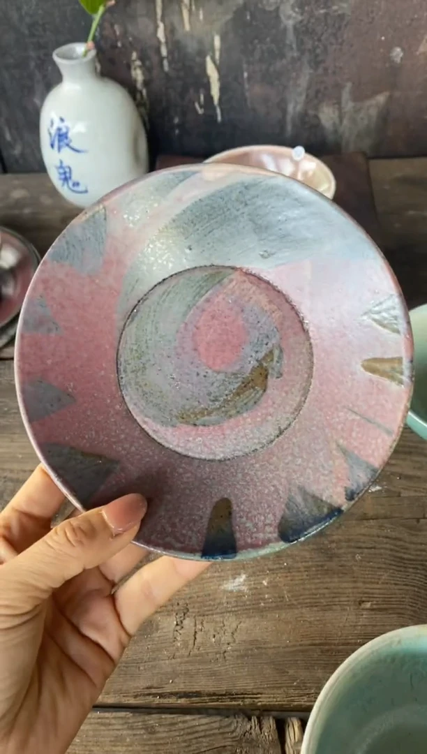 【闪购商品】浪鬼柴烧釉绘柴烧杯盘