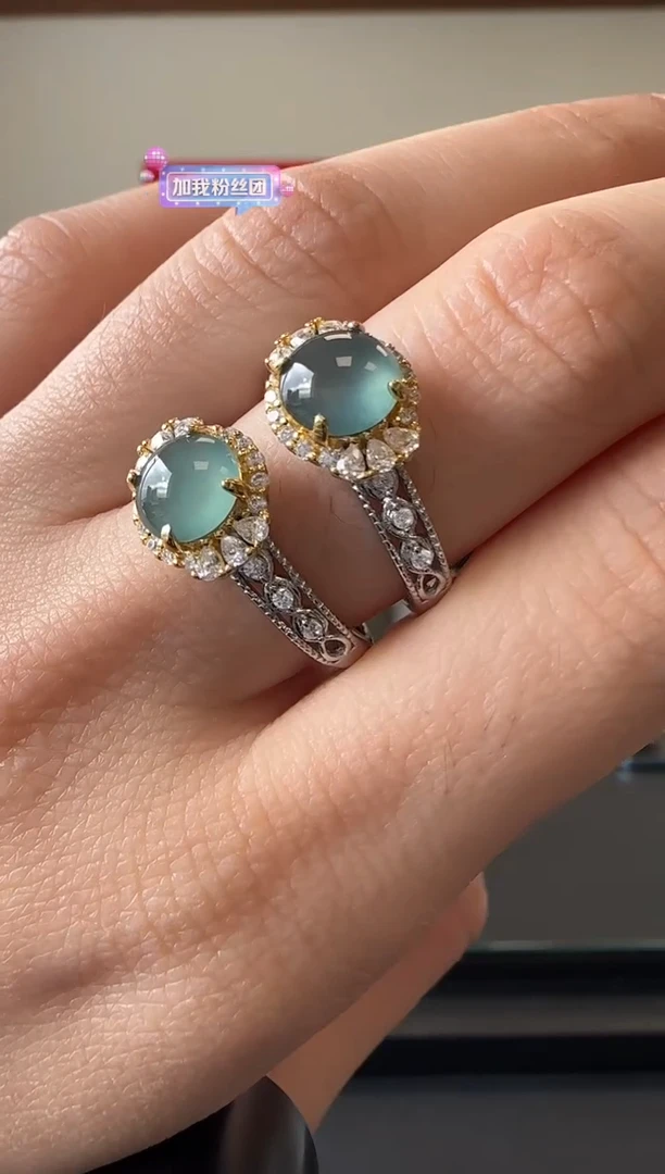 【闪购商品】翡翠戒指银S925镶嵌没有鉴赏期 多样性发其一