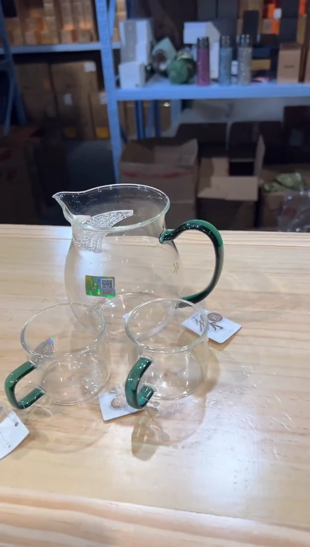 禾器-观禄煮茶器-墨绿色+清禾杯墨绿2只