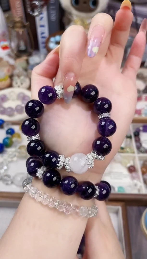 水晶手链未镶嵌02乌拉圭紫水晶多样性发货 发其一