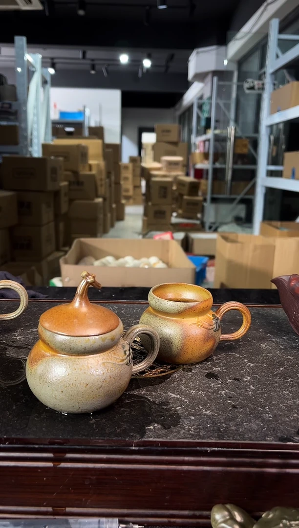 宜兴紫砂 紫砂茶壶  葫芦杯子