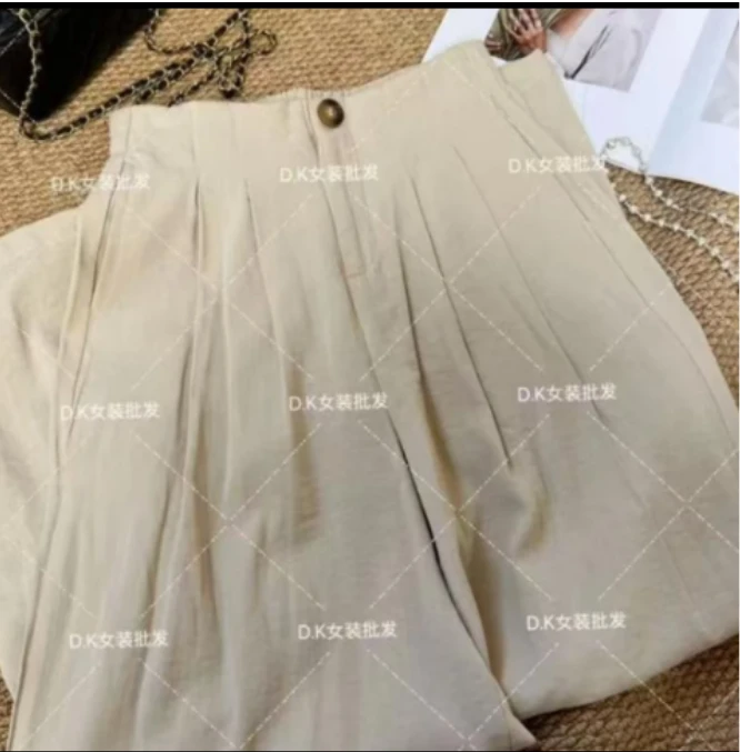 【现货＋运费险】2025夏季垂感显瘦百搭女裤气质慵懒风休闲阔腿裤