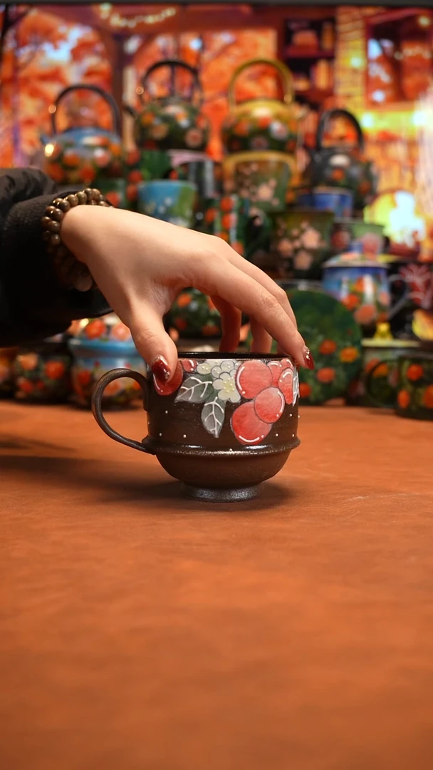 油画    釉下彩   杯子