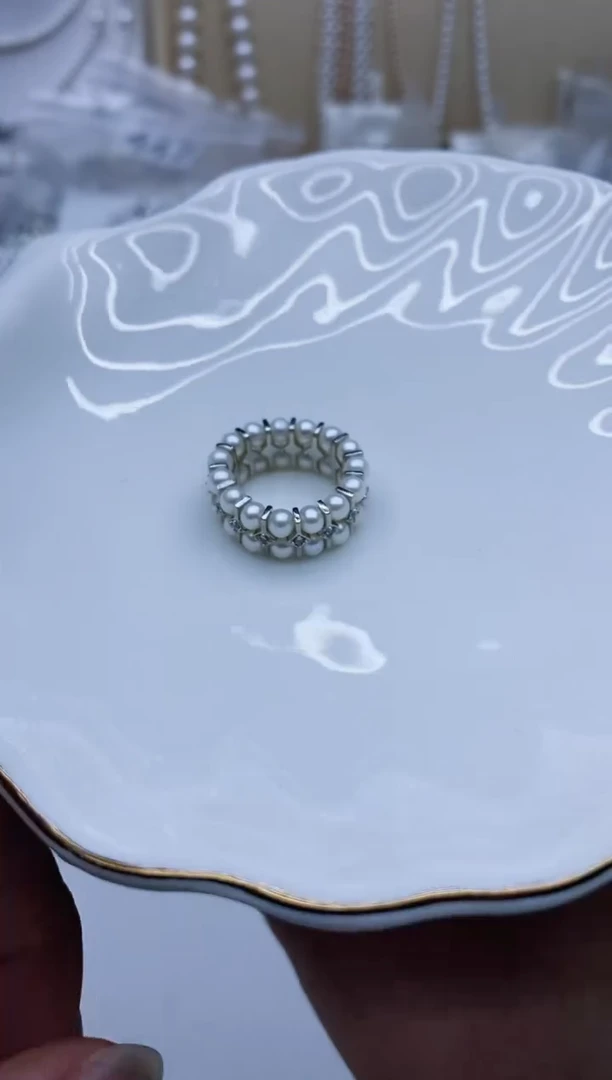 未镶嵌戒指淡水珍珠戒指多样性发其一