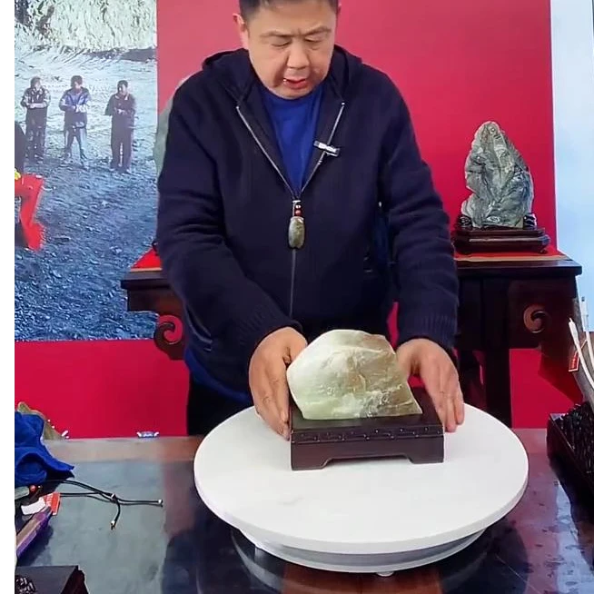 原石摆件带底座发一件编号915