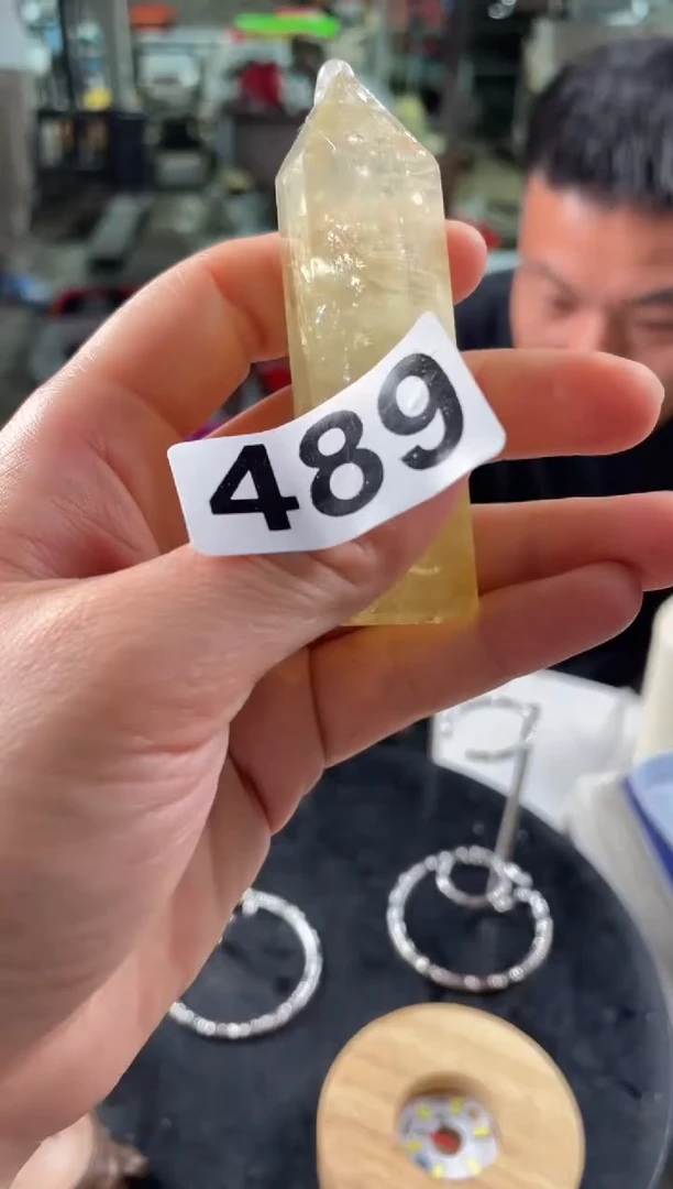 未镶嵌紫晶大型摆件（非配饰）黄水晶柱子多样性大其一489