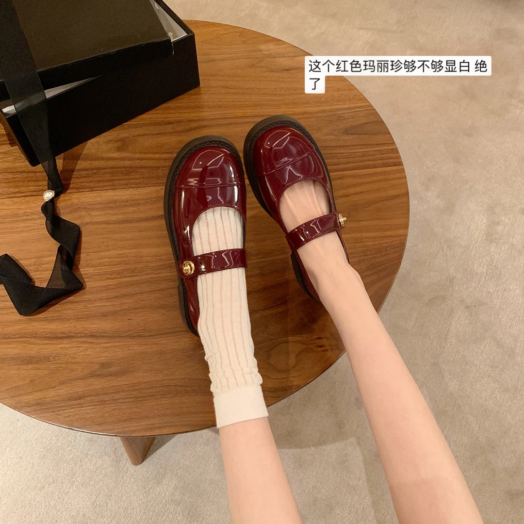 【sheii苏茵茵】奥汀庄园小香风圆头扣带浅口女玛丽珍鞋E4201163