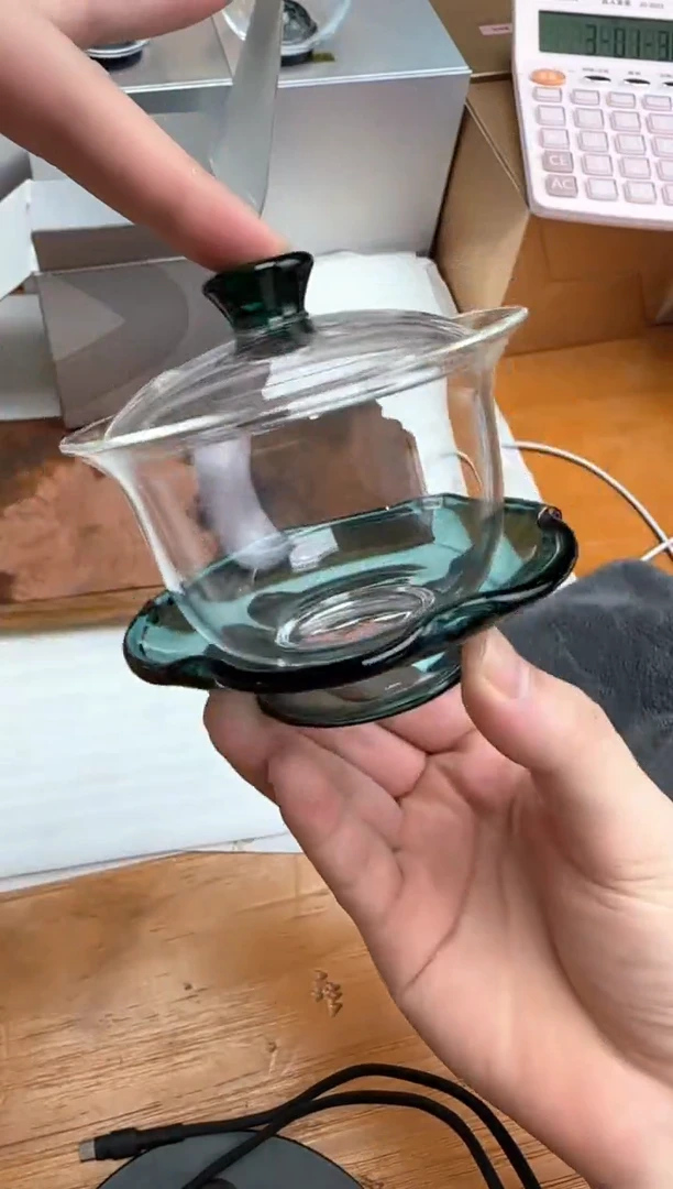 风谜金标荷悦盖碗墨绿