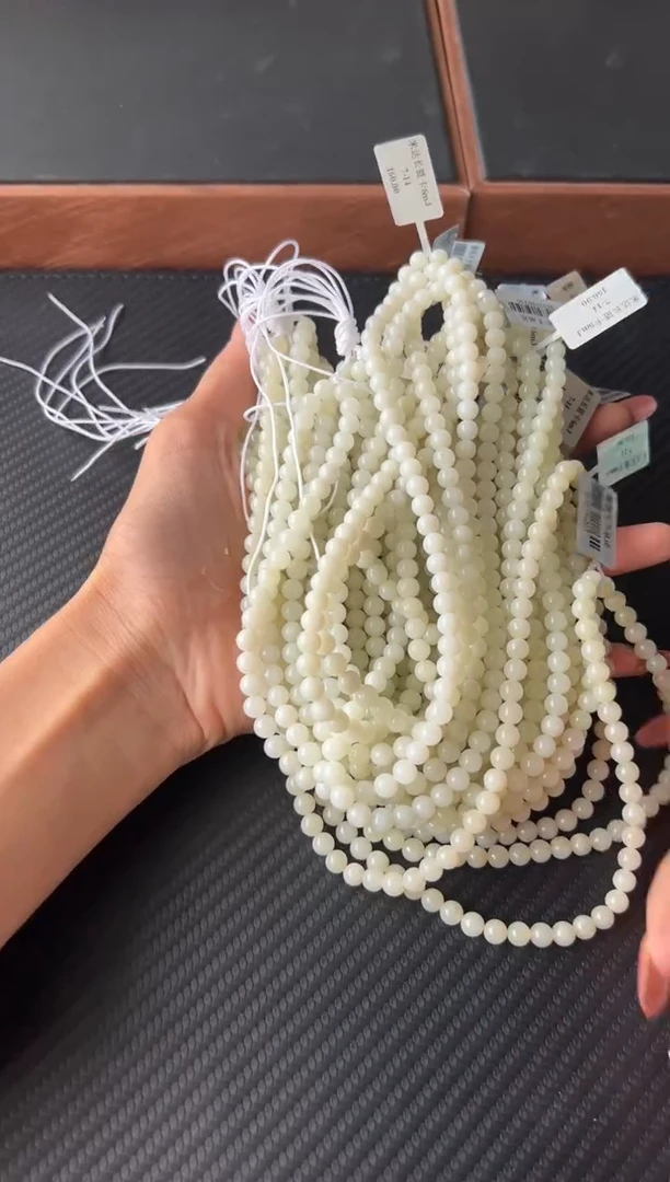 和田玉未镶嵌项链且末微色差米达卡6L青底多样性发货拍一发一