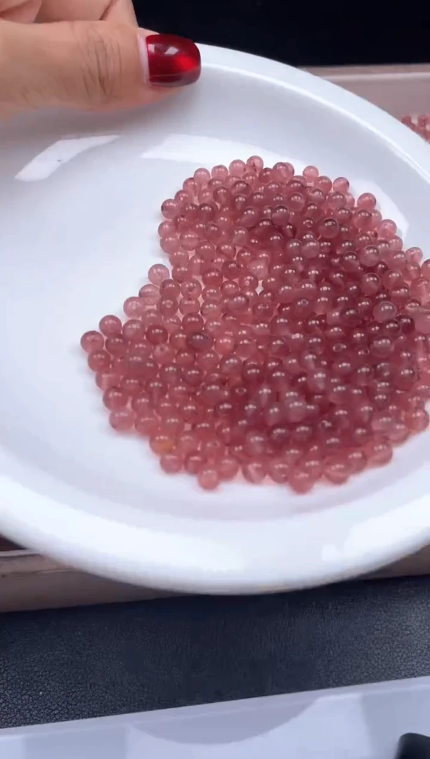 【闪购商品】水晶颈饰未镶嵌w115草莓晶4mm*100