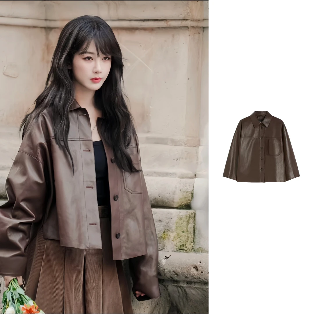 未使用 MaxMara 国现 时尚气质休闲羊皮外套 WT0115