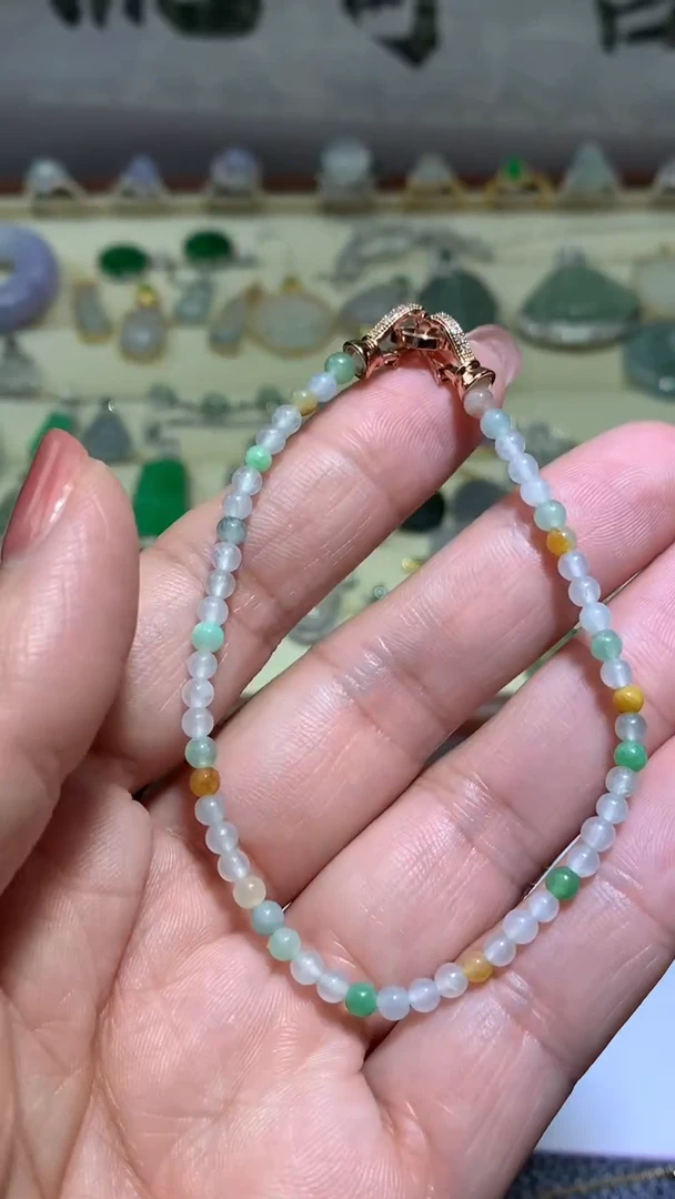 【闪购商品】翡翠手串未镶嵌088天然缅甸翡翠A货