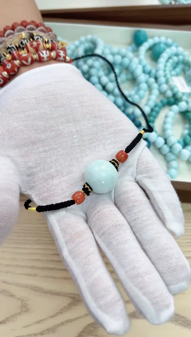 【闪购商品】绿松石吊坠未镶嵌20mm+绿松圆珠吊坠（多样发）