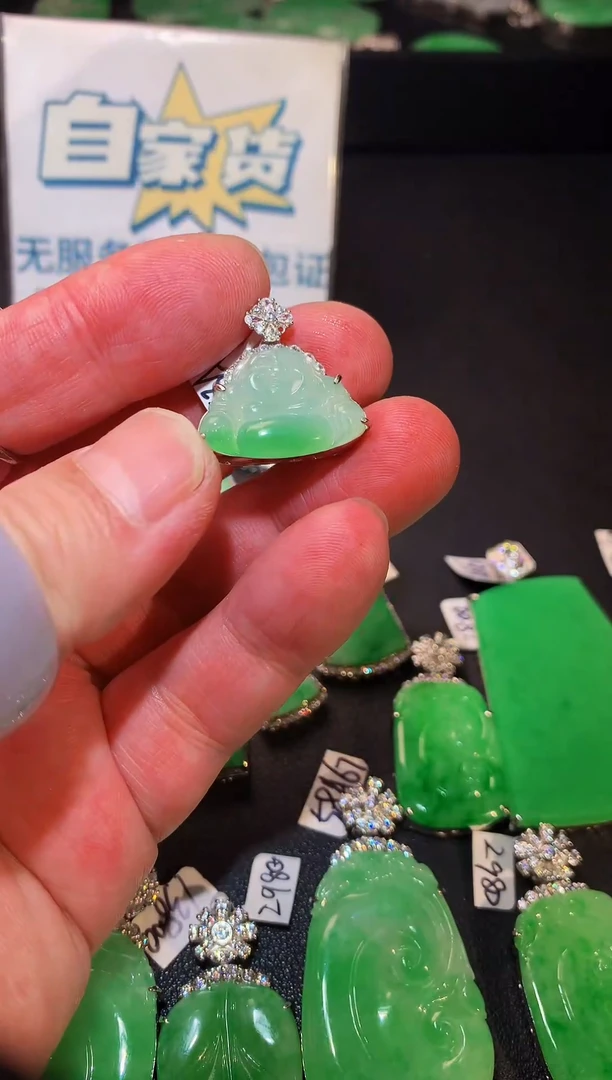 颈饰银S925镶嵌翡翠翡翠