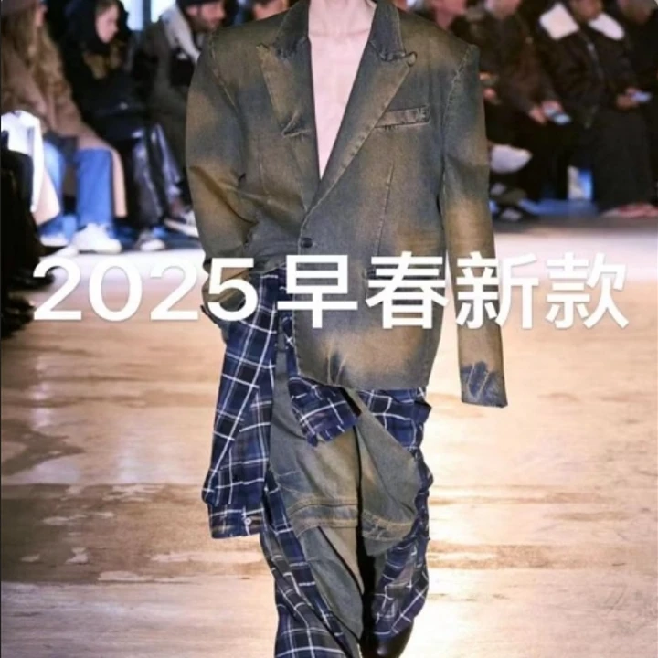 【Yan】25年新款男士T恤高级感时尚宽松潮流1381