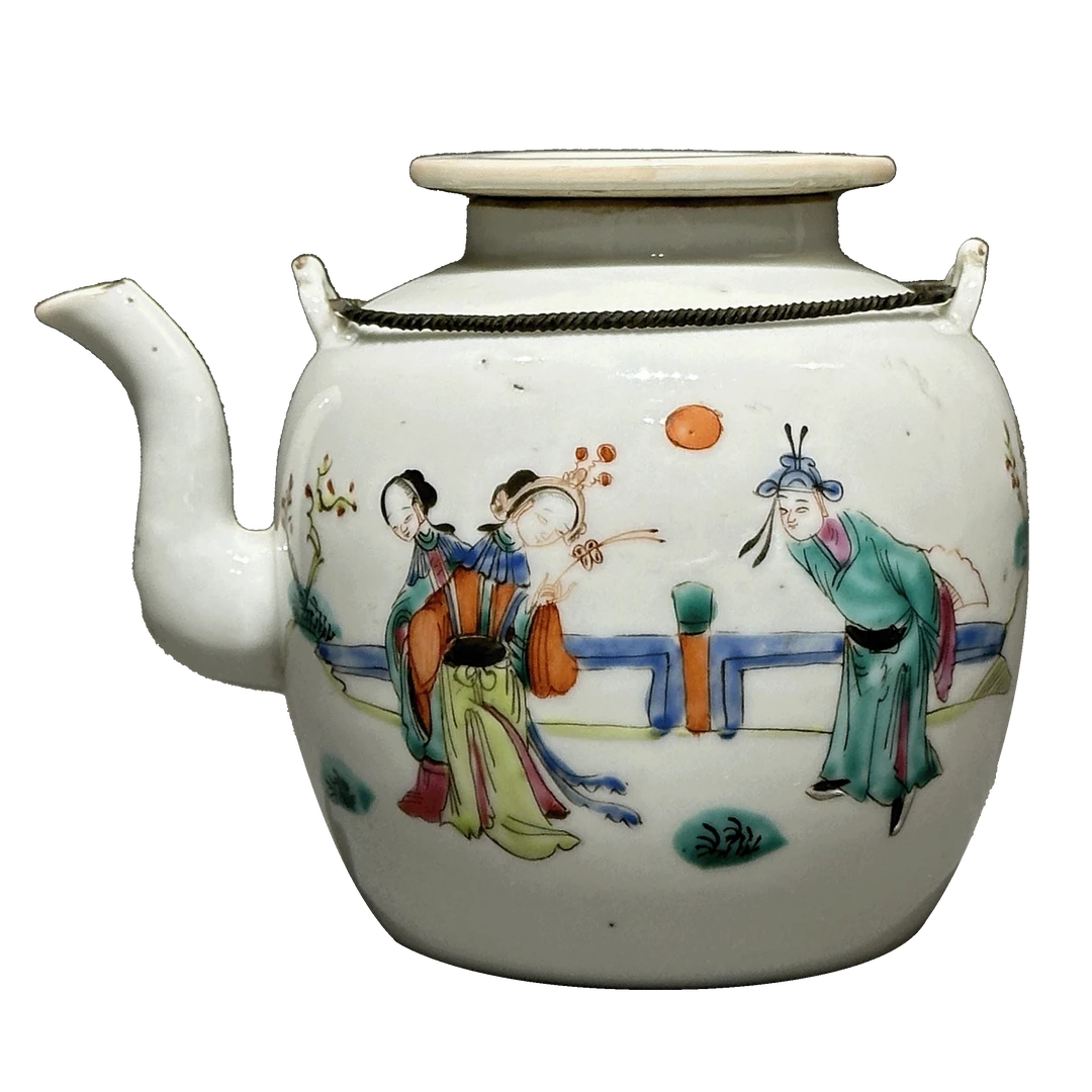 20292011y粉彩人物茶壶