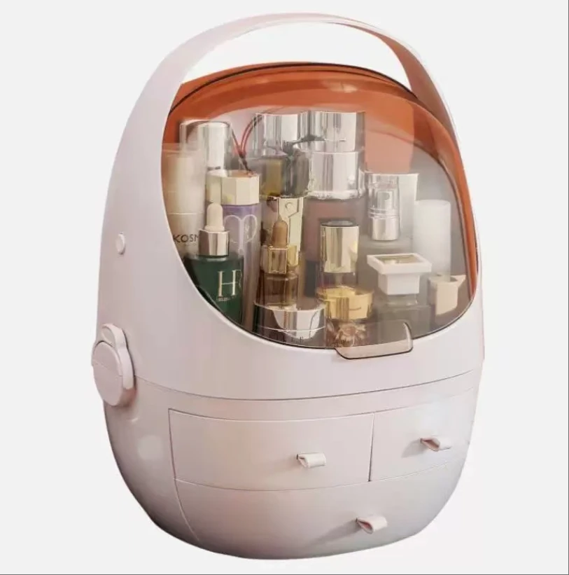 cs家用防尘化妆品收纳桌面收纳盒护肤品简约整理盒