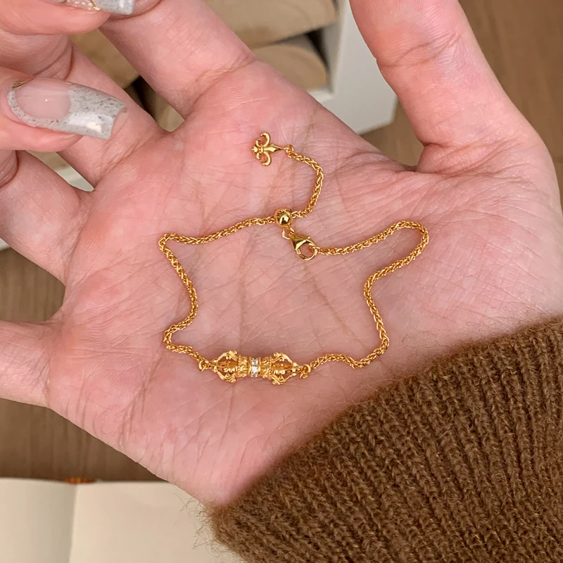铜合金手链 绝美！手链女款轻奢小众精致可叠戴手饰品2025年新款