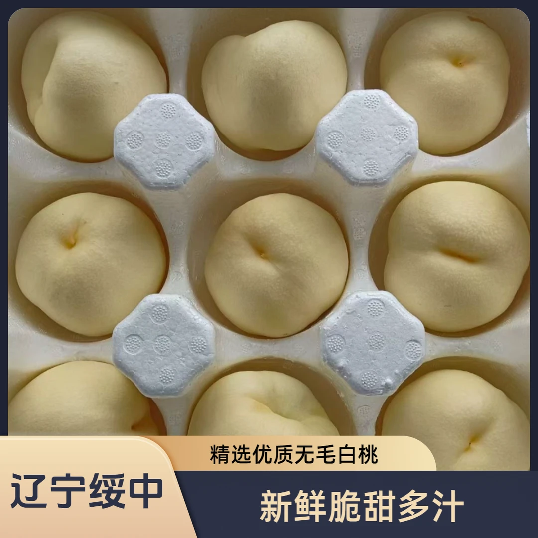 【辽宁东戴河】正宗白油桃奶油密桃脆甜多汁应季新鲜现摘新鲜水果