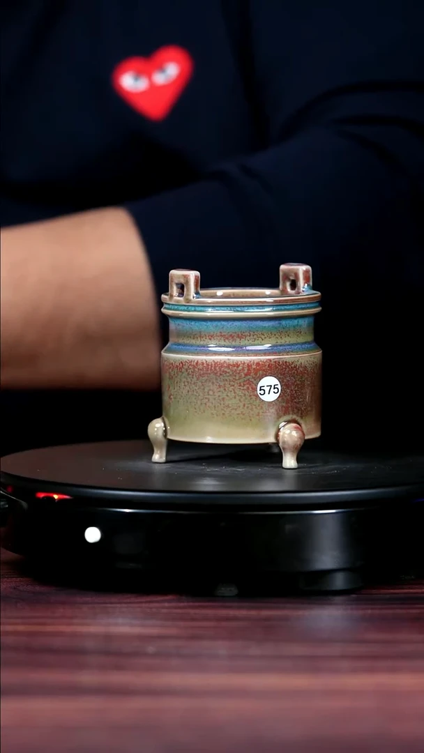 其他钧瓷575#盼龙窑一级品原矿钧瓷马蹄圆炉