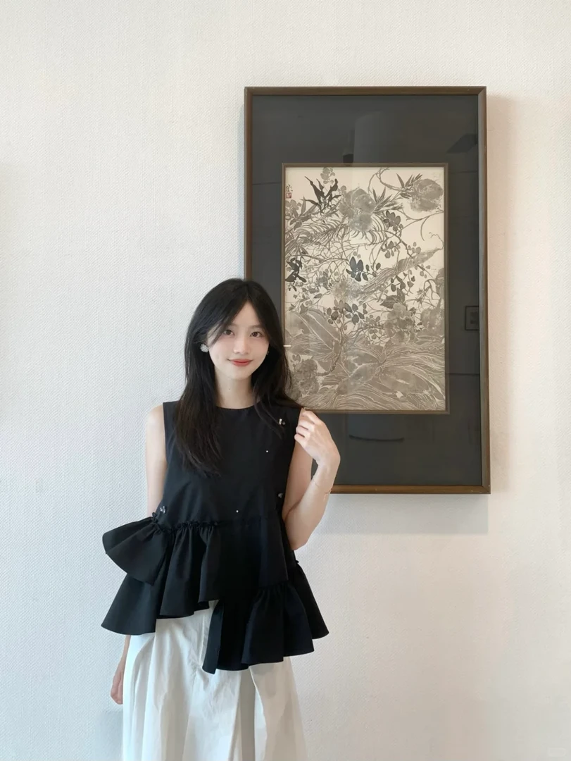 小香风轻奢千金感不规则上衣女2025年夏季新款高腰显瘦半身裙套装