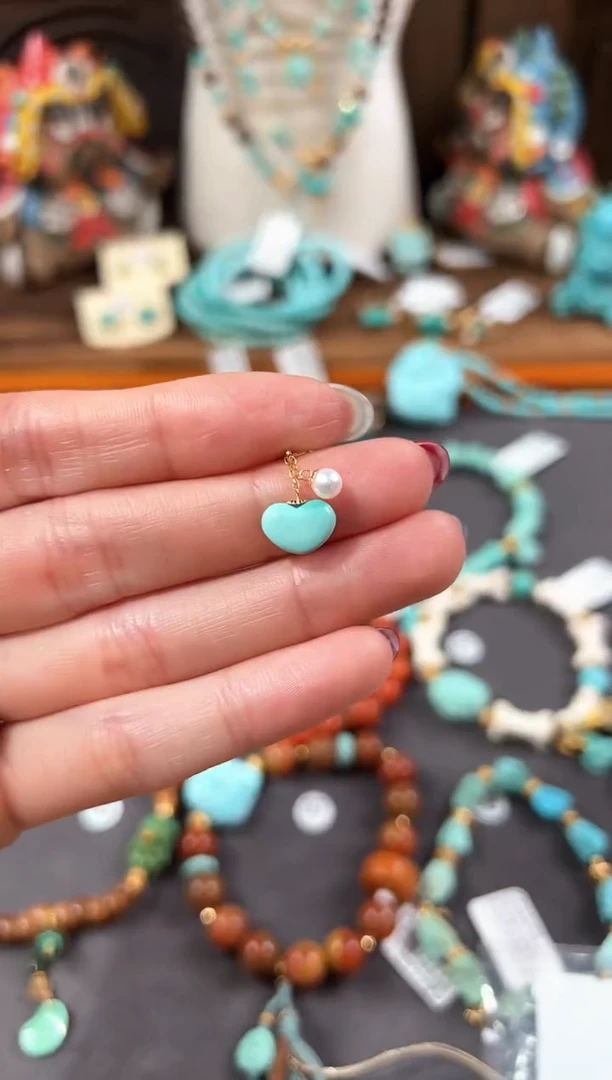 【闪购商品】绿松石提溜18K金镶嵌绿松石提溜