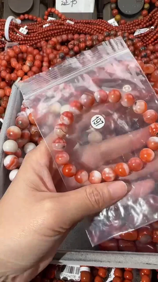 南红玛瑙手串未镶嵌10+