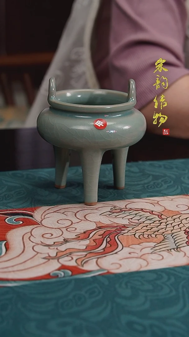 纯手工清凉寺原矿釉高足充耳炉