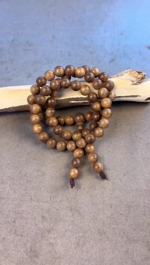 沉香沉香碎屑芽庄白奇10手持圆珠沉43克+多样性发一