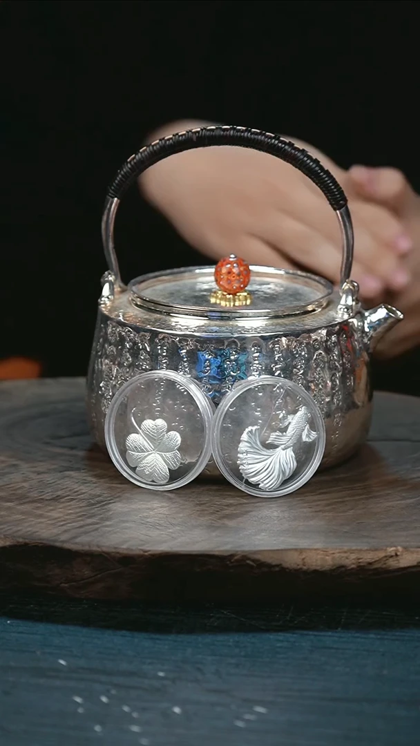 手工新款心经大提梁壶+2茶宠