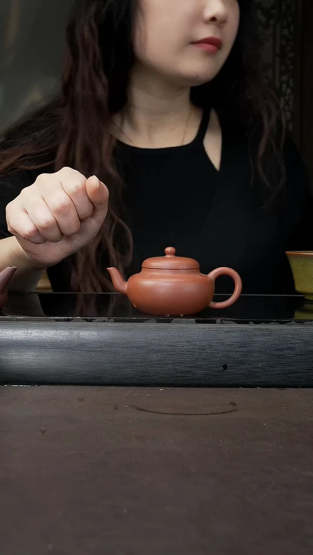 【闪购商品】紫砂茶壶底槽清 扁灯 90cc 060