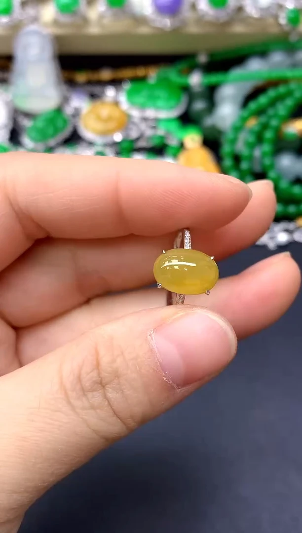 18K金镶嵌戒指翡翠177-中国好珍宝