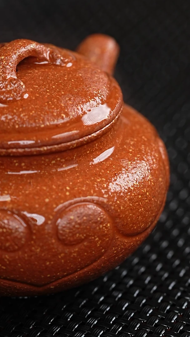 【闪购商品】紫砂茶杯非遗茶器-如意仿古（红降坡）