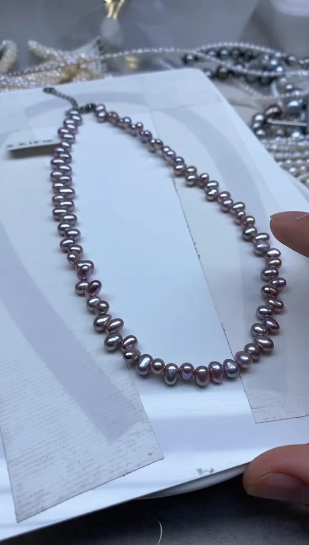 颈饰未镶嵌淡水珍珠紫色 多样性发货，发1条