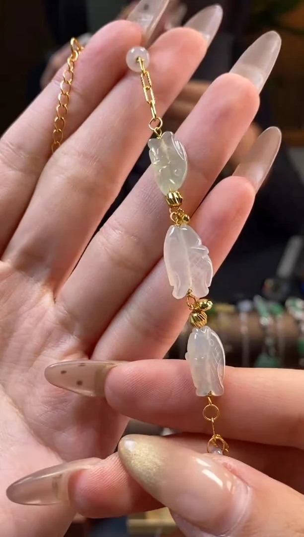 颈饰银S925镶嵌翡翠净货12658