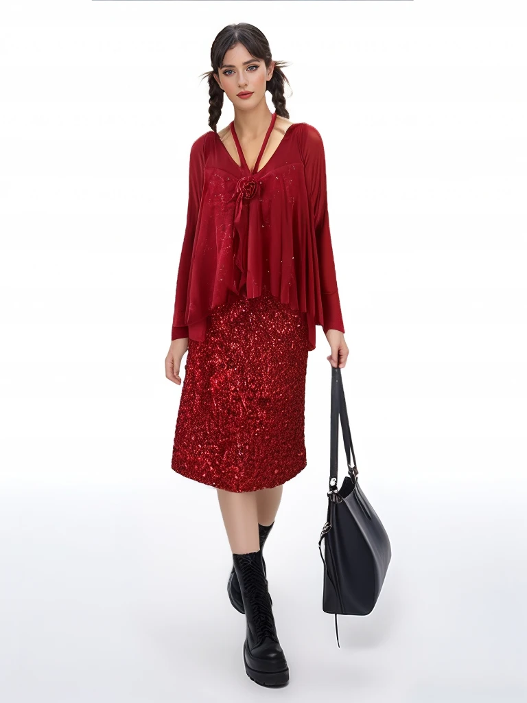 1600女士显瘦公主连衣裙