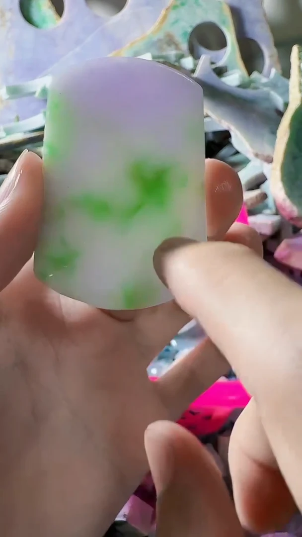 翡翠裸石缅甸翡翠A货文8328