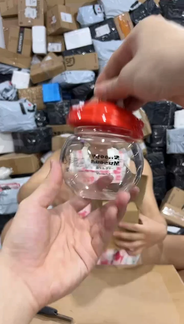 瓷片原盒史努比玻璃罐子