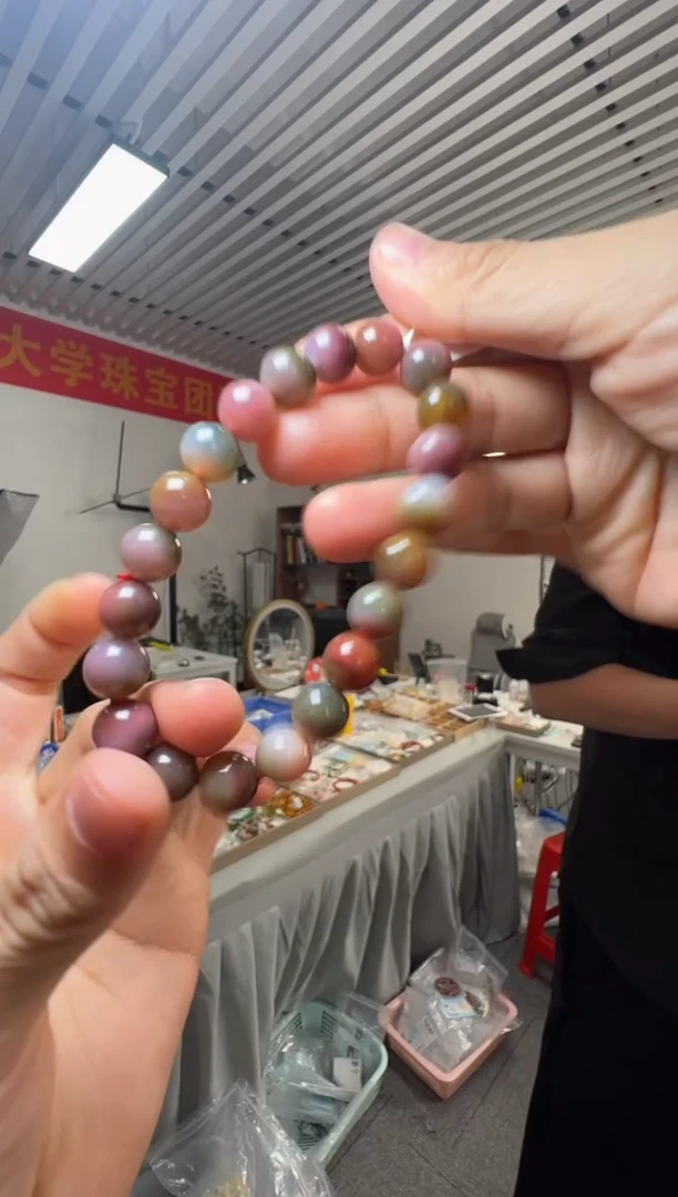 玛瑙/玉髓手串未镶嵌盐源玛瑙圆珠单圈手串约8mm