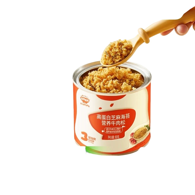 秋田满满高蛋白芝麻海苔牛肉松儿童拌饭料调味辅食营养零食