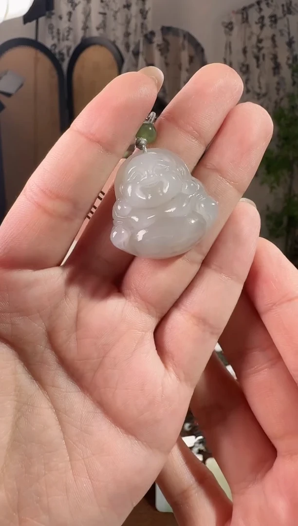 颈饰未镶嵌和田玉30烟紫佛公 p