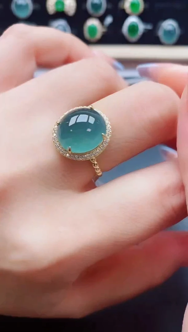 翡翠戒指银S925镶嵌321321